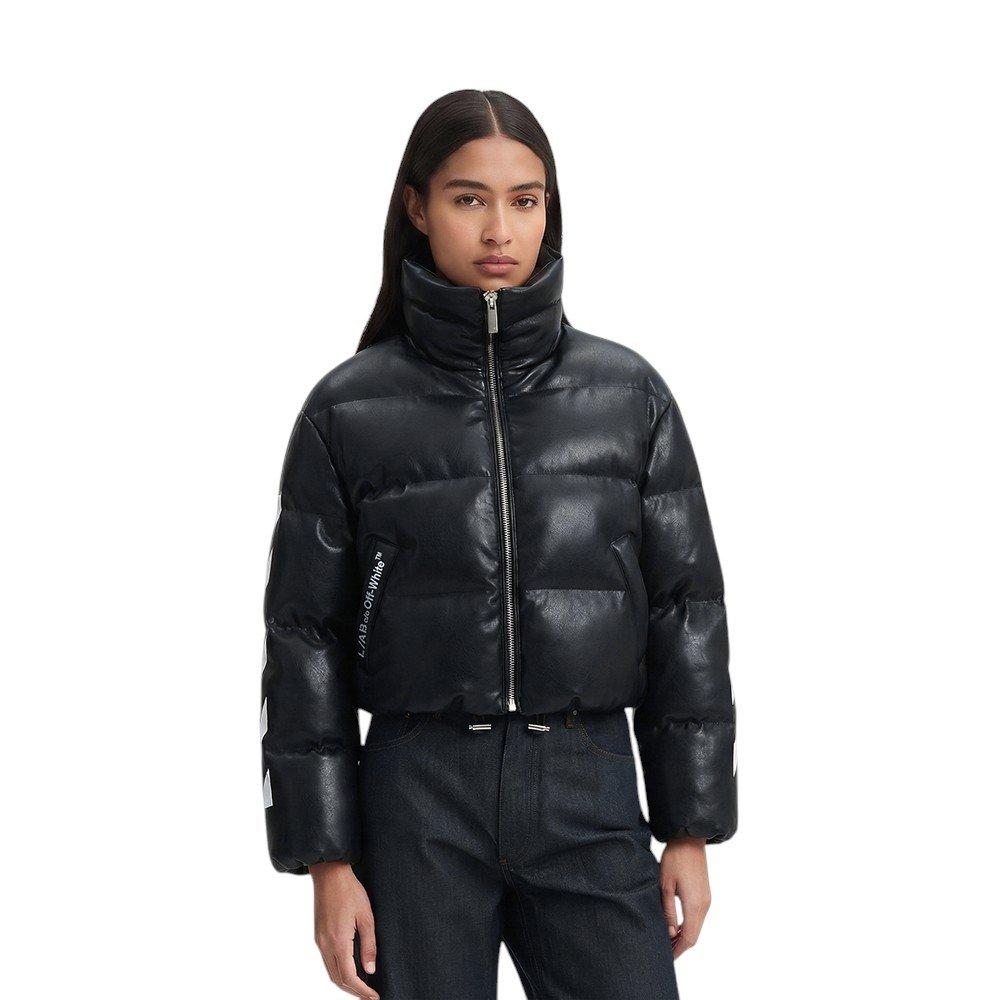 L/AB c/o Off-White Women&rsquo;s Vegan Lamb Puffer Jacket - Black - BLACK